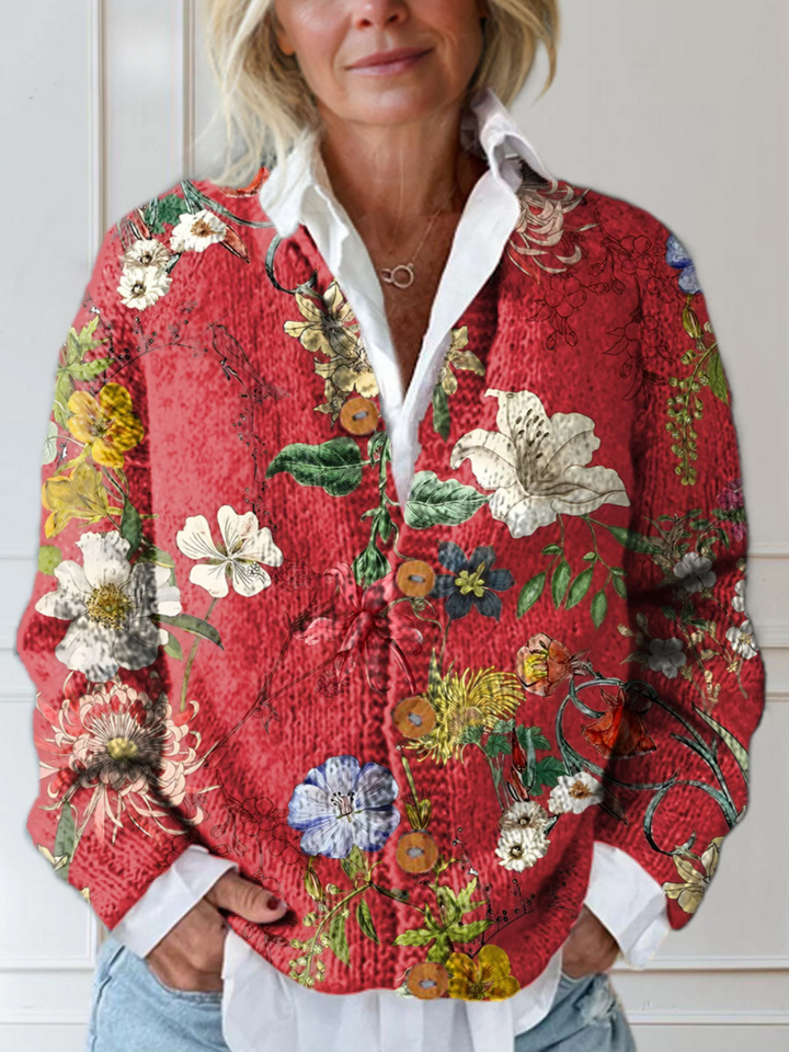 Susie - Vintage Floral Cardigan Sweater