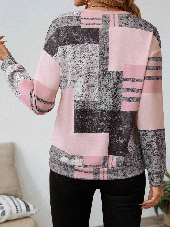 Sophia – Graphic zip sweater