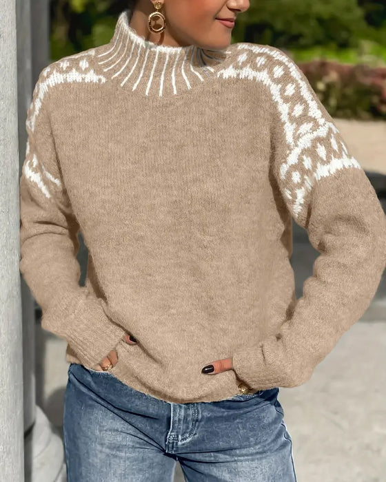 Olivia - Turtle Neck Knitted Sweater