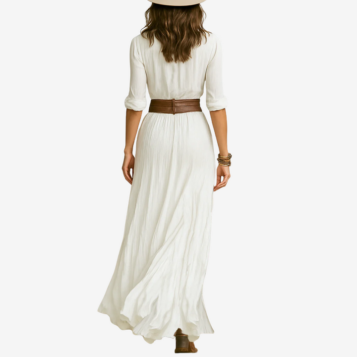 Eve - Maxi Belted Fluid Dress
