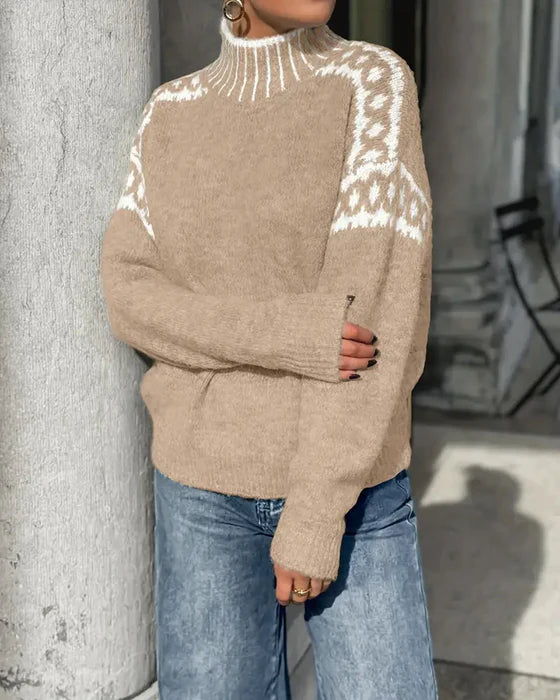 Olivia - Turtle Neck Knitted Sweater