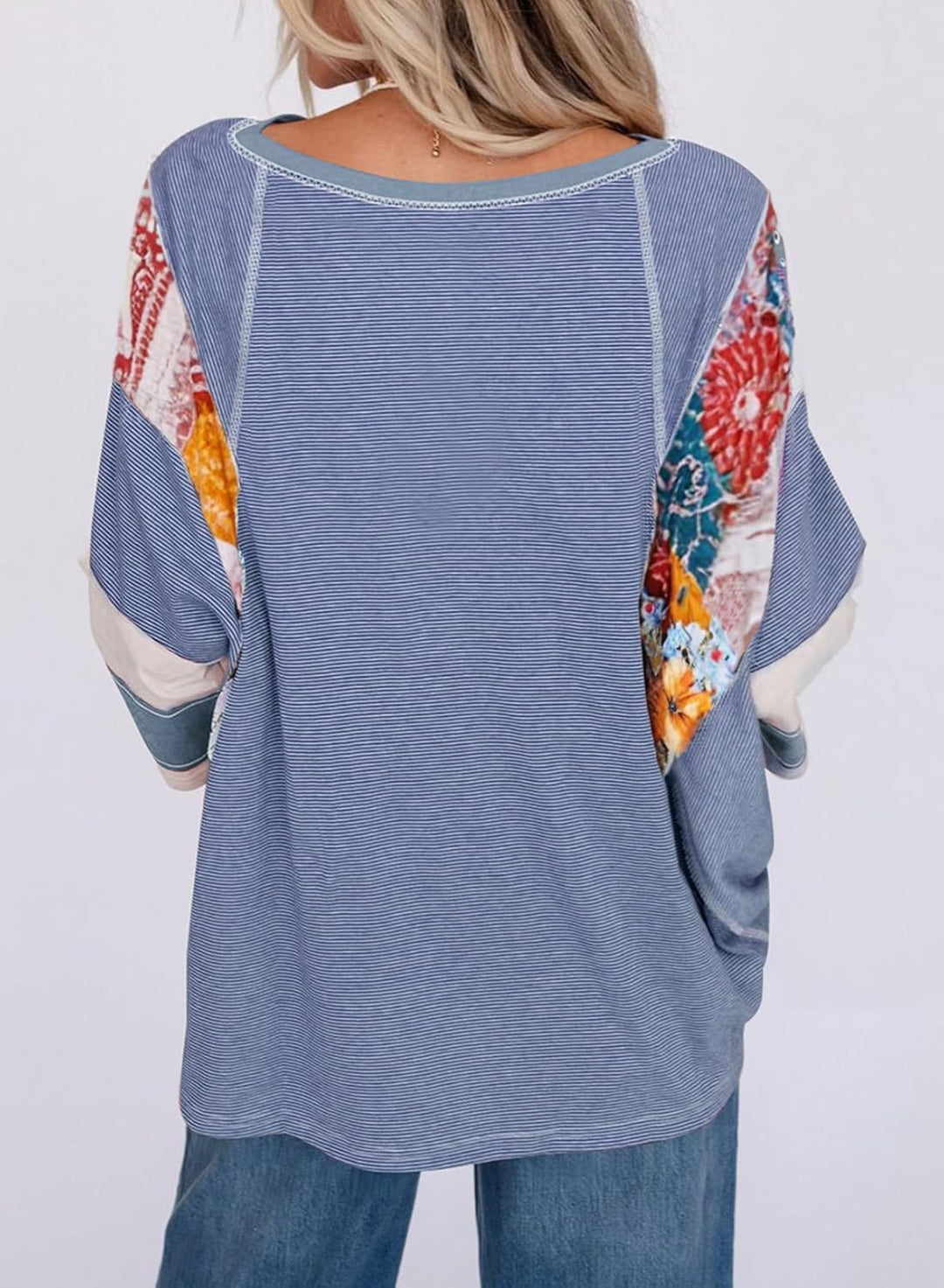 Lizzy | Striped Patch Blouse