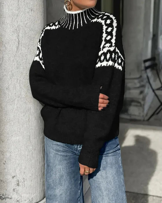 Olivia - Turtle Neck Knitted Sweater