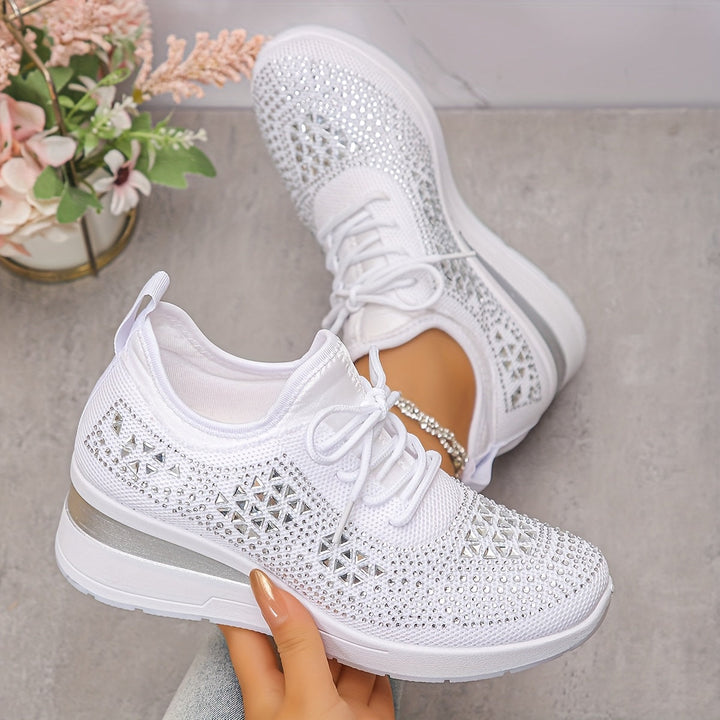 Harper – Rhinestone wedge sneakers