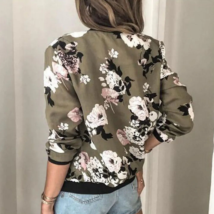 Hazel | Bomber jacket with modern floral print