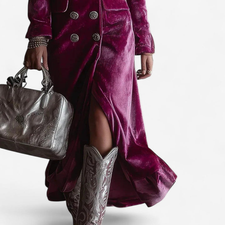 Riley - Crossed Velvet Dress