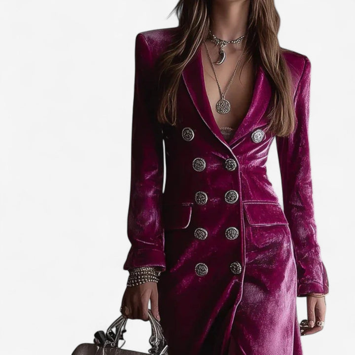 Riley - Crossed Velvet Dress