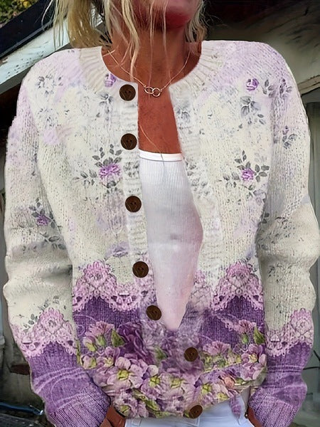 Susie - Vintage Floral Cardigan Sweater
