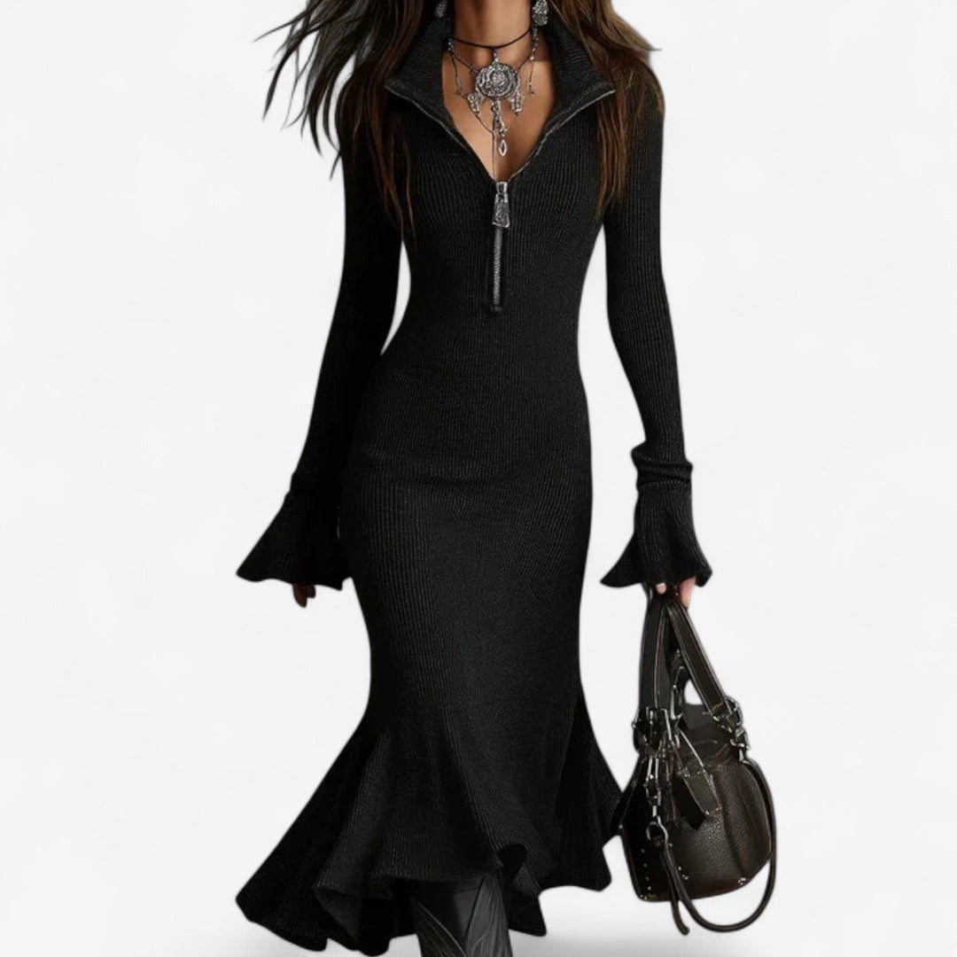 Chloe - Zip Collar Dress