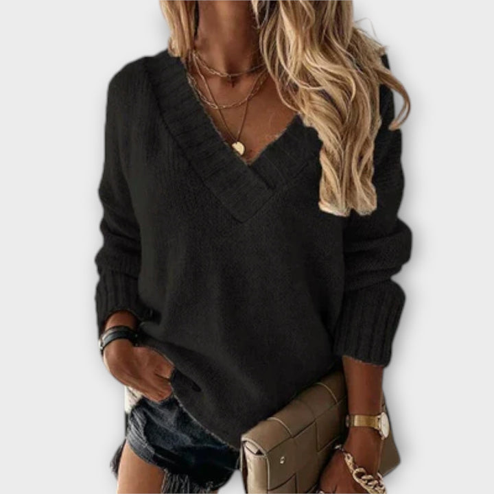 Megan | Cozy V-Neck Sweater
