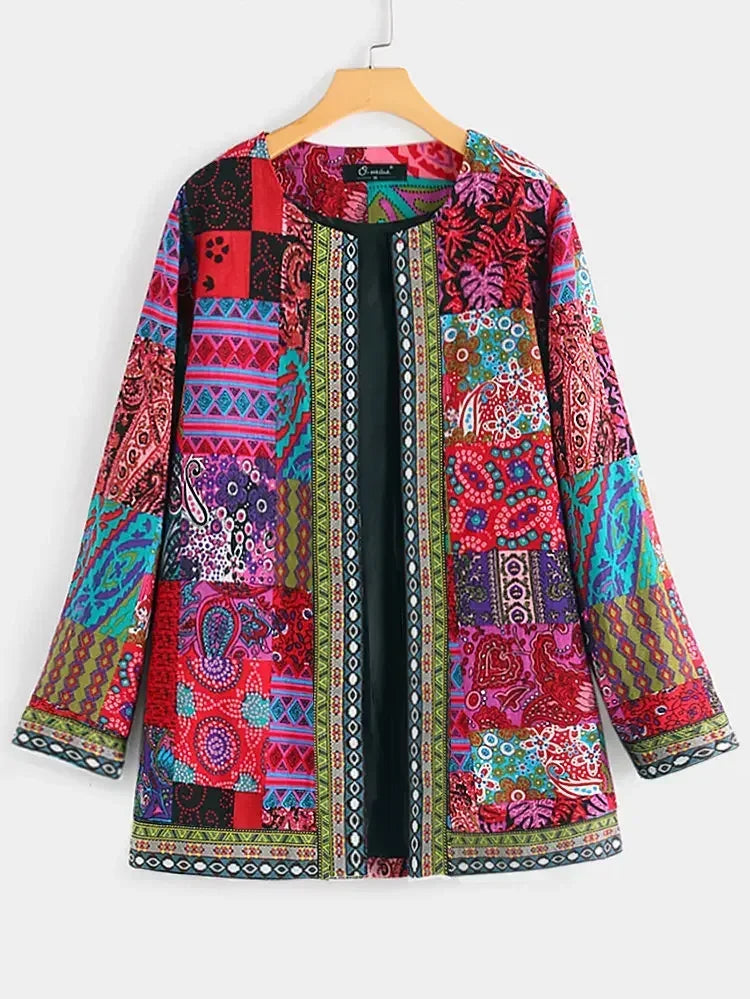 Mailyn | Boho Style Jacket with Layered Patchwork Details