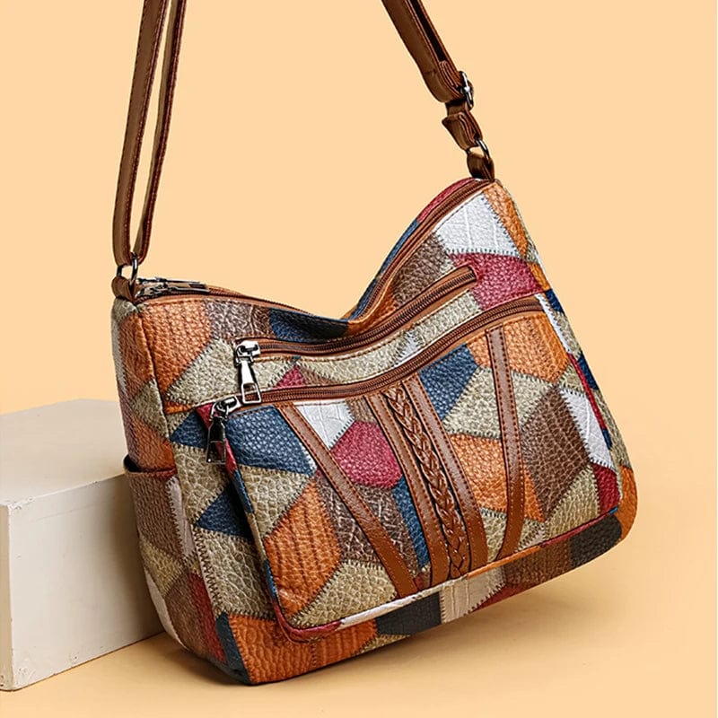Solara - Mosaic leather handbag