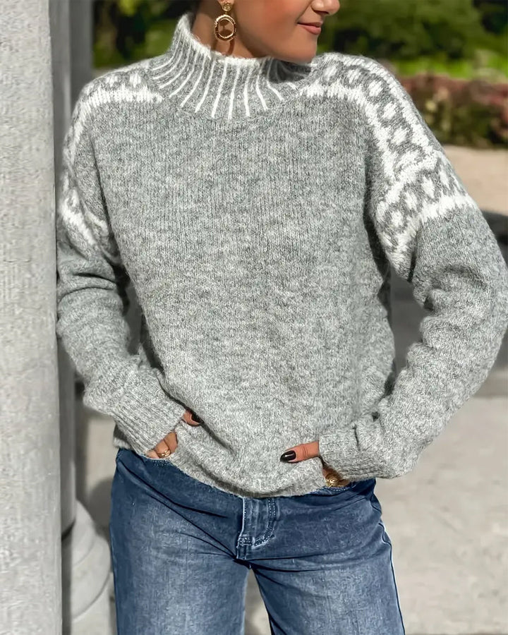 Olivia - Turtle Neck Knitted Sweater