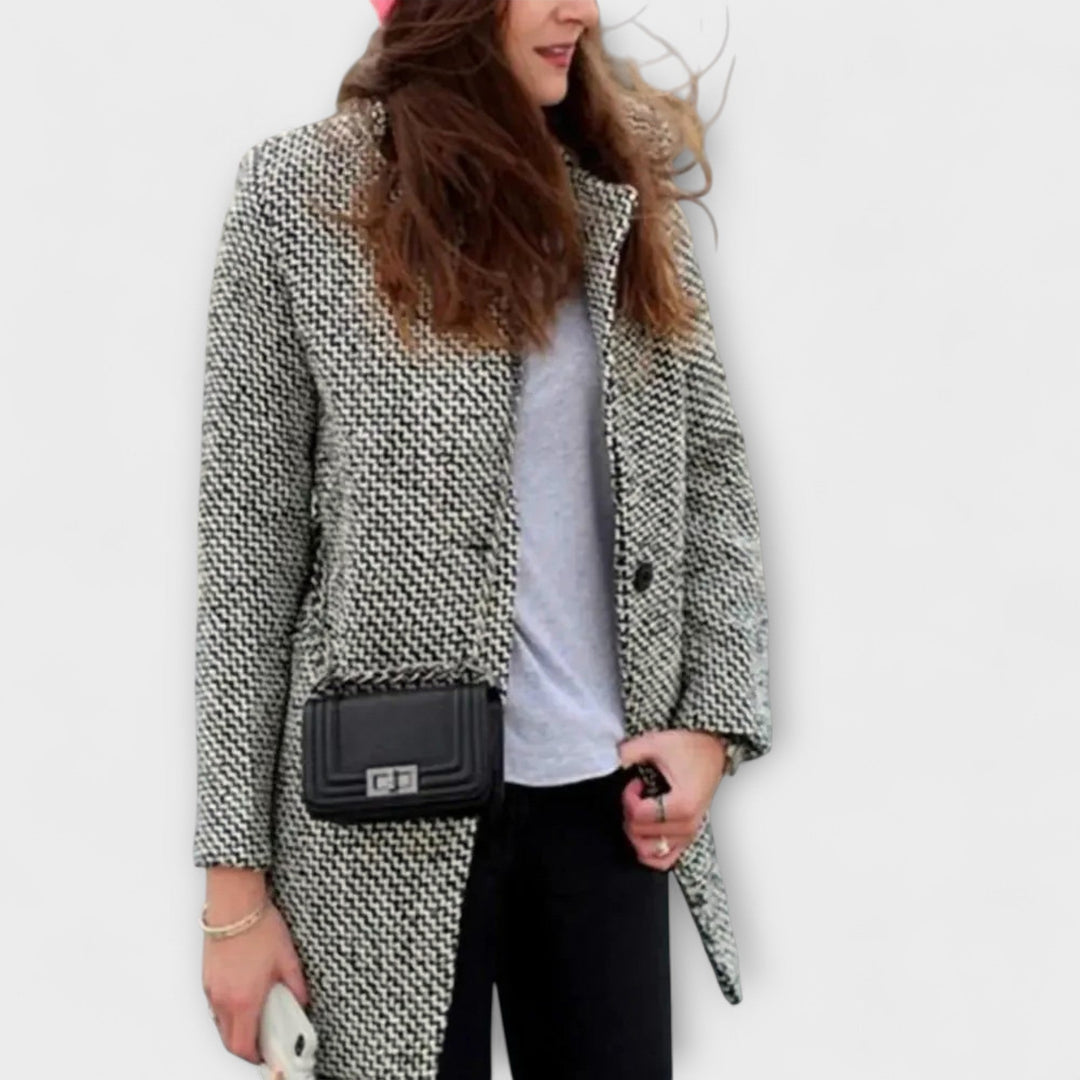 Savannah – Timeless heritage houndstooth coat