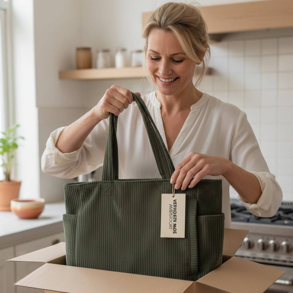 Ava – Ribbed shoulder bag with drawstring detail