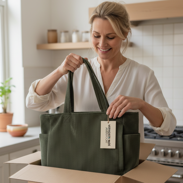 Ava – Ribbed shoulder bag with drawstring detail